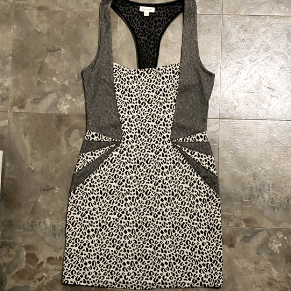 Silence + Noise Bodycon Leopard Print Dress - Picture 1 of 7